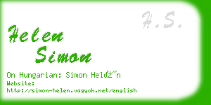 helen simon business card